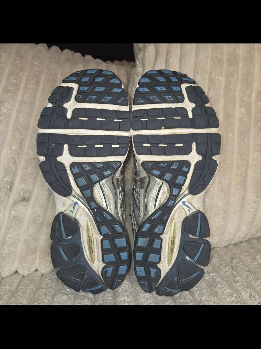 Nike Air Zoom Equalon 2 Cushlon ST Running Shoes Metallic Silver Blue Size 9.5 - Picture 8 of 10
